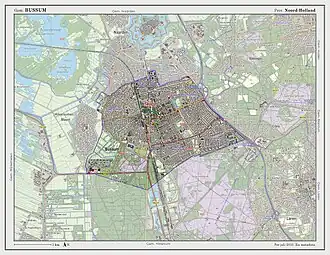 Kaart van Hilversumse Meent