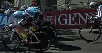 Het team werd 9e tijdens het WK ploegentijdrit 2013