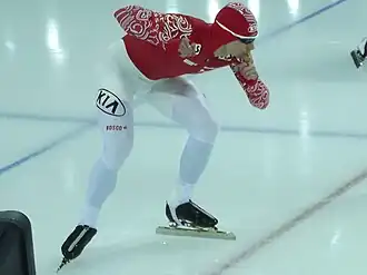 Denis Koval tijdens de WK afstanden 2013