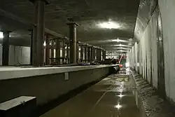 Perron gezien vanuit de toekomstige sporenbak (2014)