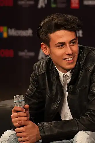 Michele Perniola tijdens het Eurovisiesongfestival 2015