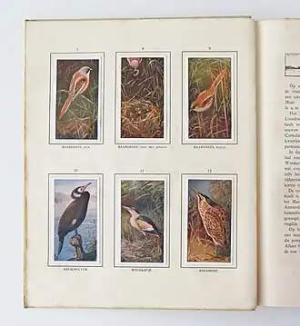 6 plaatjes van het album Het Naardermeer, 1912, geschilderd door Jan van Oort