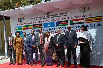 Een bijeenkomst van de IGAD-lidstaten in Mogadishu in september 2016