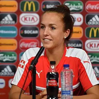 Wälti tijdens een persconferentie in 2017