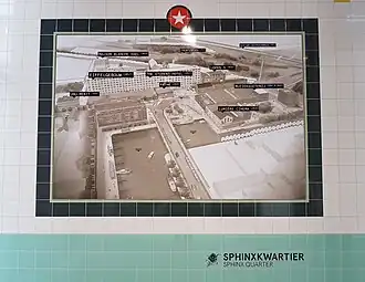 Overzicht Sphinxkwartier in tegels in de Sphinx Passage