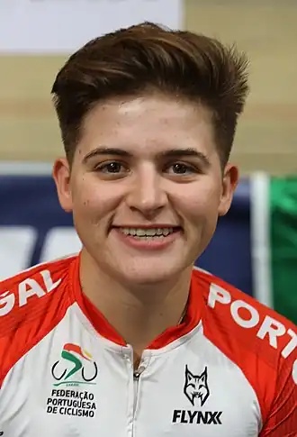 Maria Martins tijdens het EK op de baan 2019 in Apeldoorn