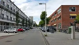 Sam van Houtenstraat gezien vanaf Dr. H. Colijnstraat (augustus 2020)