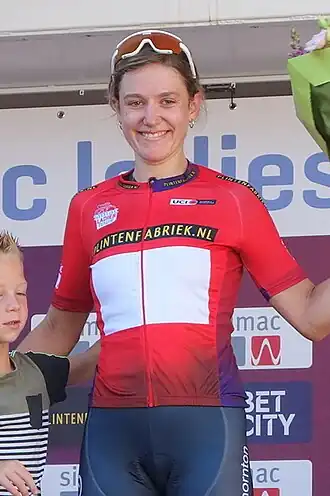 Femke de Vries in de Simac Ladies Tour 2023