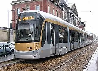 Brussel, tram No 4008 bij halte VUB