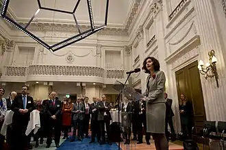 Zaal in gebruik voor de ontvangst van een delegatie