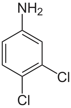 Structuurformule van 3,4-dichlooraniline