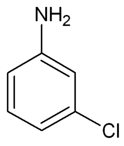 Structuurformule van 3-chlooraniline