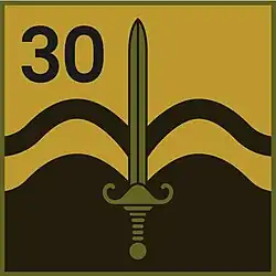 Embleem 30 Infanteriebataljon Bewaken Beveiligen Korps Nationale Reserve