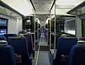 Het interieur van de standard class van een Class 332