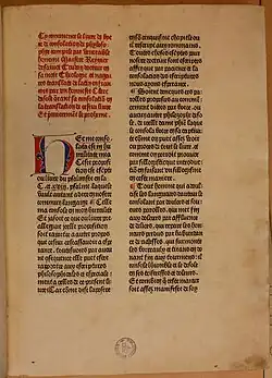 Fragment uit de consolatione philosophiae (1477), Franse vertaling