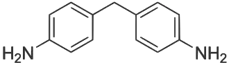 Structuurformule van 4,4'-methyleendianiline