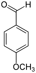 Structuurformule van 4-methoxybenzaldehyde