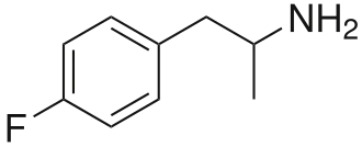 Structuurformule van 4-fluoramfetamine