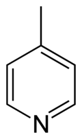 Structuurformule van 4-methylpyridine