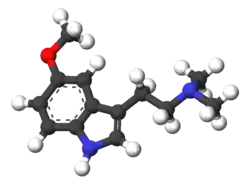 Molecuulmodel van 5-MeO-DMT