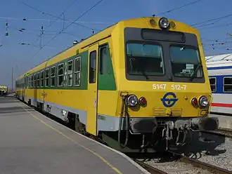 GySEV treinstel 5147 512-7 in Station Neusiedl am See