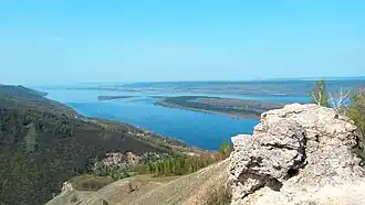 Uitzicht op de Wolga vanaf de Zjigoelihoogte.