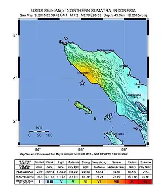 Aardbeving Sumatra mei 2010