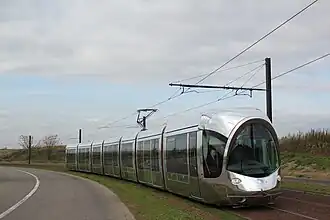 Citadis tram bij de inauguratie