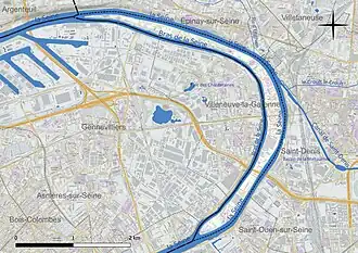 Kaart van Île Saint-Denis