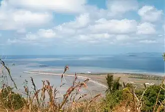 Zicht op de landingsbaan