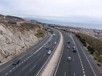 De A-7/E-15 bij Benalmádena