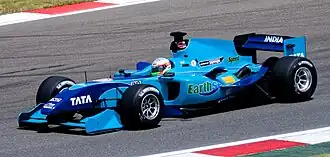 Narain Karthikeyan in actie, 2009.