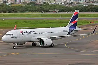 Een Airbus A320neo van LATAM Brasil