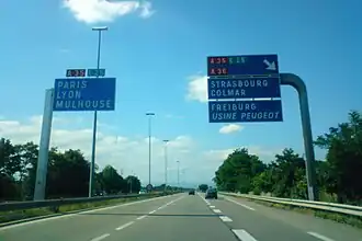 Het knooppunt tussen de A35 en A36