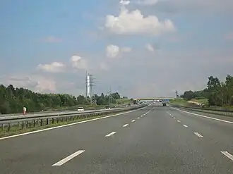 De A4 in de buurt van Krakau.