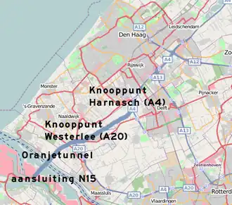 Traject van de A54 (ongeveer).