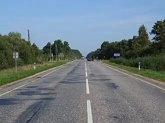 De A8 bij Jelgava
