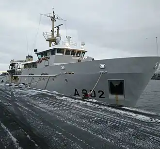 Van Kinsbergen afgemeerd te Aarhus