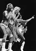 ABBA in mouwloze catsuits, 1979