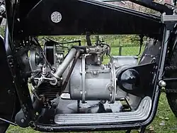 Bradshaw boxermotor van 400 cc in een ABC Sopwith uit 1919