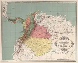 Orografische en hydrografische kaart