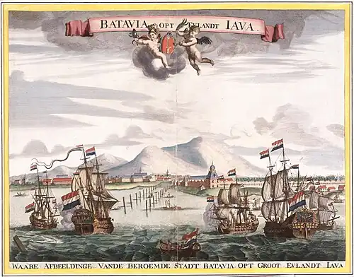 Zicht op Batavia (onbekend, circa 1665)