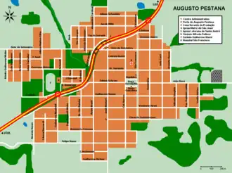Stadsplattegrond van Augusto Pestana