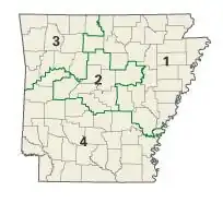 Congresdistricten in Arkansas sinds 2003