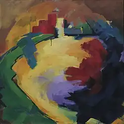 Angenelle Thijssen: El-Pueblo. 1993, 95 x 95&nbsp;cm