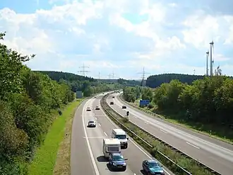 A61 bij Wiebelsheim