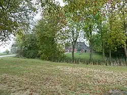 Wierde gezien vanaf de Aalsumerweg uit de richting Oldehove