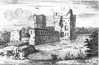 ruïne van het huis Aasteindoor Jacobus Schijnvoet (1711)