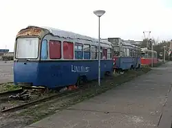 Oude trams op het NDSM-terrein (2011)