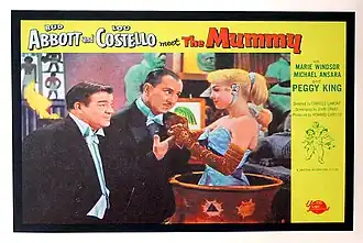 Lobbycard Abbott and Costello Meet the Mummy, 1955.